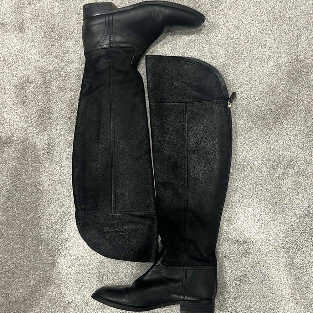 Tory Burch black leather riding boots size 9.5